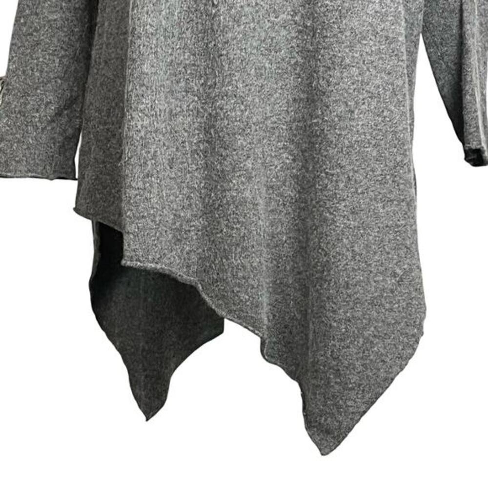 JOIE Cashmere Wool Sweater Womens Small Asymmetrical Hem Crew Neck Long Relaxed - Picture 3 of 8